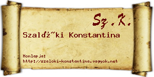 Szalóki Konstantina névjegykártya